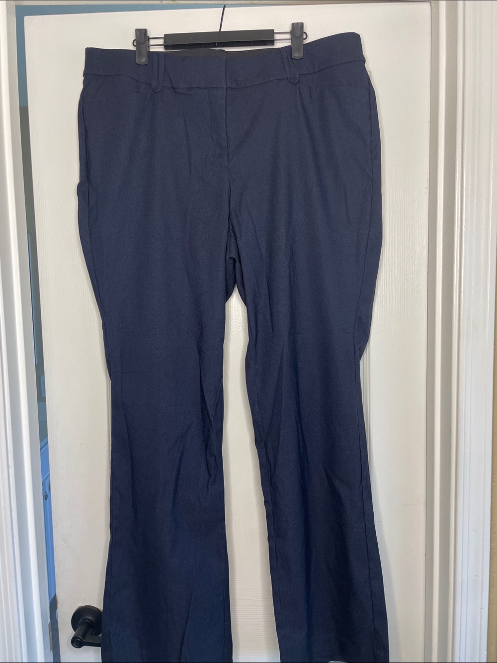 Lane Bryant Dark Navy Straight-Leg Dress Pants